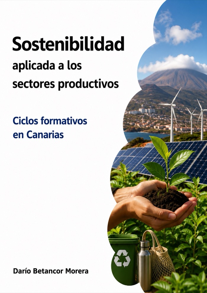 Portada del manual de Sostenibilidad para los ciclos formativos en Canarias